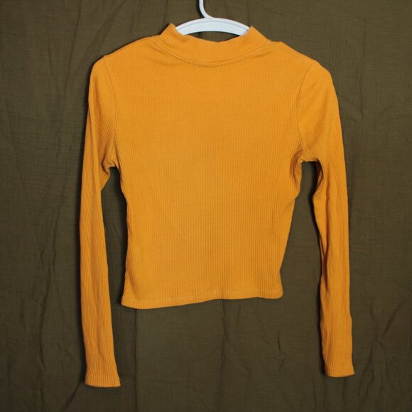 Cotton On Mustard Yellow Ribbed Mockneck XS - Picture 1 of 6